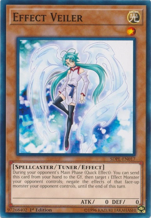 Lightly Played, English Yu Gi Oh Effect Veiler - SDPL-EN017 - Common - 1st Editi - Image 1 of 1