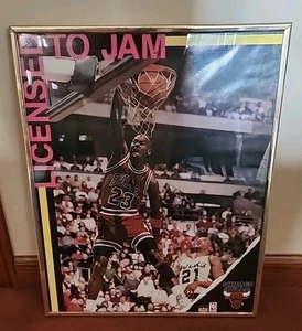Michael Jordan Chicago Bulls LICENSED TO JAM 1990 NBA Starline Poster (35"x23") - Picture 1 of 2