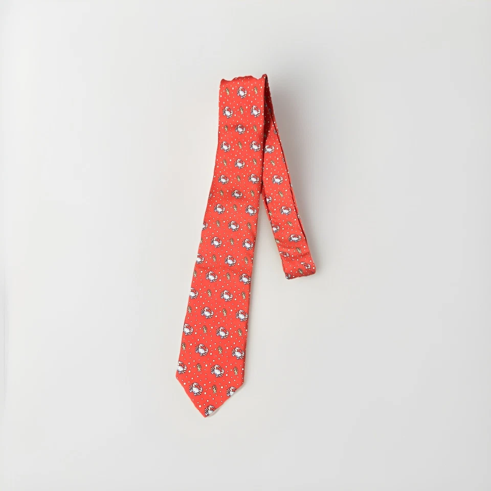 Corbata de cuello para hombre nueva con etiquetas Vineyard Vines elegida a mano por Shep e Ian raspador de seda cangrejo Foto 1 de 2