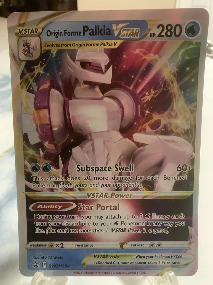 Origin Forme Palkia VSTAR SWSH254 Jumbo Black Star Promo Cards Holo - Image 1 of 3