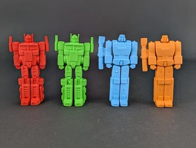 Transformers G1 Optimus Prime Megatron Erasers lot of 4 - Image 1 of 4