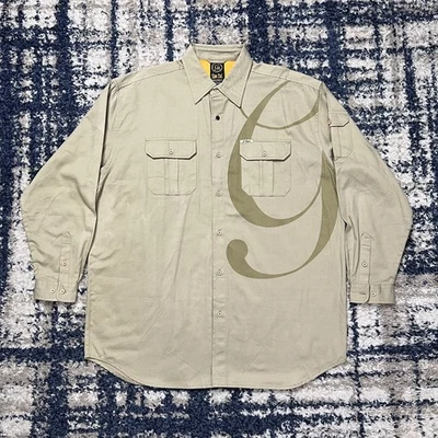 G-Unit VTG Y2K Heavy Weight Men's Brigade Button Up Long Sleeve Shirt Size 2XL - Image 1 of 4