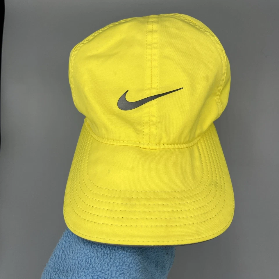 Nike Dri-Fit Featherlight Running Hat Unisex Yellow Adjustable One Size - Image 1 of 4