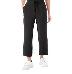 Member's Mark Women's Soft Sandwash Wide Leg Crop Pant Black NWT Size Medium - Picture 1 of 5