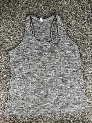 Under Armour Racerback Tank Women's XL Heather Gray Gym Training Top - Image 1 of 4