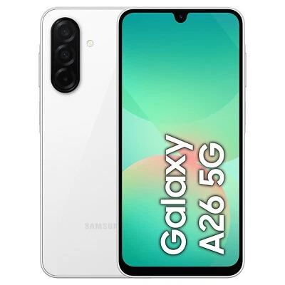 Samsung Galaxy A26 5G A266 128GB 6GB RAM Dual Sim Bianco Europa - Immagine 1 di 3