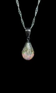 Australian floating opal necklace opals/kyocera mix