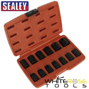 Sealey Impact Steckschlüsselsatz 13-teilig 1/2" Antrieb metrisch 10-24 mm 6 Punkt Wandantrieb - Bild 1 von 1