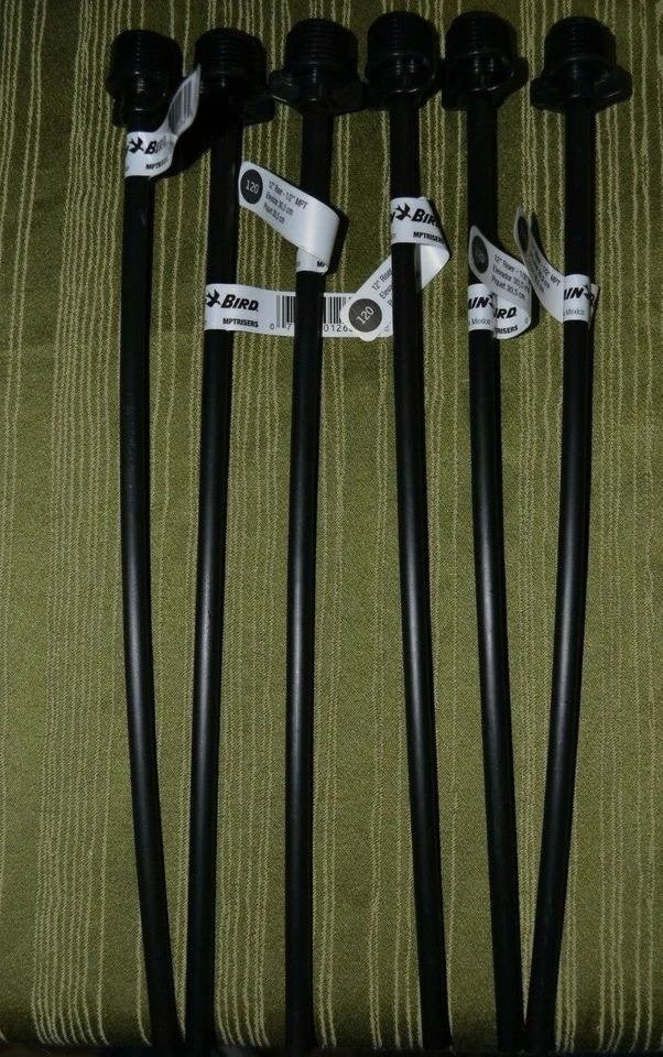 6 x Rain Bird 12" Poly Flex Riser - 1/2" MPT - Riego por goteo Foto 1 de 1
