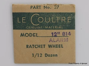 Jaeger LeCoultre alarm Ratchet Wheel Cal. 814 Part #415 27 - Picture 1 of 3