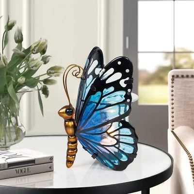 Butterfly Tealight - Teal Blue - H-18cm - Brand New & Boxed - Image 1 of 2