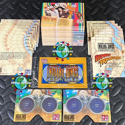 THE YOUNG INDIANA JONES CHRONICLES COMPLETE 115-CARD MASTER SET +WRAPPER 1992 - Image 1 of 2
