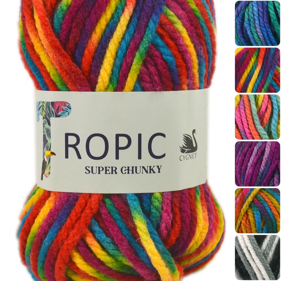 Cygnet Tropic Super Chunky 100g Acrylic Knitting Yarn