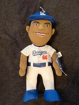 Boneca de pelúcia nova com etiquetas Los Angeles Dodgers MLB Yasiel Puig 10" por Bleacher Creatures #16 - Imagem 1 de 4