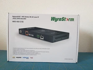 Wyrestorm NHD-400-E-RX - Décodeur PoE 4K HDR JPEG 2000 Lite pour matrice et vidéo Wa - Photo 1/8