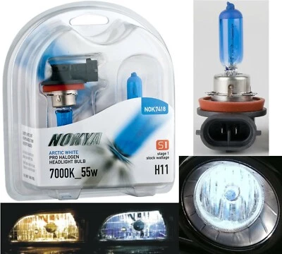 Nokya 7000K White H11 Nok7418 55W Two Bulbs Fog Light Replacement Plug Play OE - Image 1 of 4