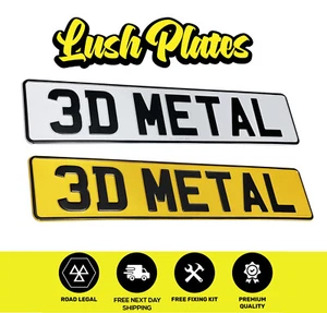 Placas numeradas de aluminio de metal prensado legal para carretera - Soporte de placa borde de color - Imagen 1 de 10