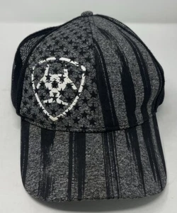 ARIAT HOMBRE CAMIONERO GORRA SOMBRERO BANDERA AMERICANA MALLA NEGRO TALLA ÚNICA - Imagen 1 de 10
