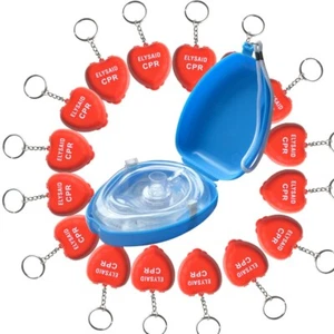 CPR Mask AED First Aid Traning One Way Valve Filter Pouch CPR Mask &16Pcs CPR - Picture 1 of 11