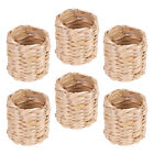 6 Pcs Napkin Holder Decorative Buckles Braided Ring Dining Table