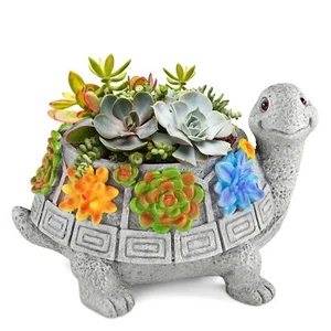 Plant Pots Cute Turtle Succulent Pot Planters for Indoor Plants with Drainage - Picture 1 of 8