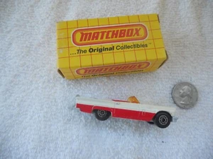 MATCHBOX #42, T-BIRD THUNDERBIRD CONVERTIBLE, 1983, CREAM/RED 57 W/BOX - Picture 1 of 3