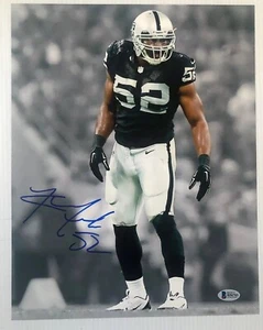 Khalil Mack Signed Autographed 11x14 Photo Oakland Raiders BECKETT COA 1 - Picture 1 of 2