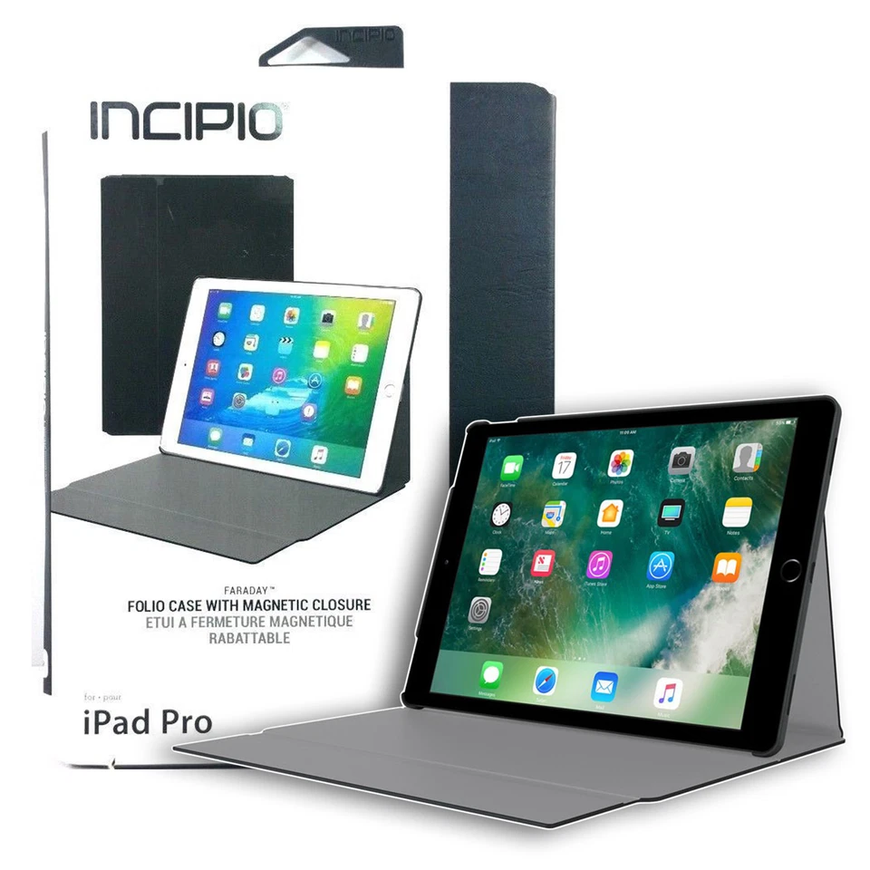 5 Incipio Faraday Magnetic Folio Case Cover Apple iPad Pro 1st Gen 12.9 Black