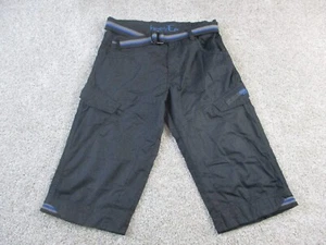 BeevTe Be The Revolution Skater Shorts Mens 30 Black Y2K Belted 15.5 Inseam GUC - Picture 1 of 10