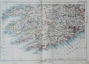 1896 Cork, Kerry map. Victorian Ireland print. Killarney, Bantry Bay. Munster. - Picture 1 of 6