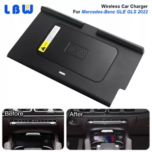 Qi Wireless Charger Phone Fast Charging Pad Mat For Mercedes Benz GLE GLS 2022 - Foto 1 di 12