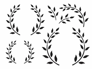 Laurel Wreath STENCIL Leaves Garden French Cottage Farmhouse DIY Signs Joanie - Picture 1 of 9
