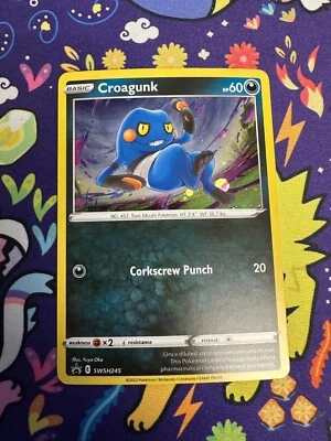 Croagunk - (Cosmos Holo) SWSH245 SWSH: Sword & Shield Promo Cards Holo - Image 1 of 2