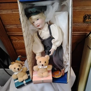 Ashton Drake Porzellan Puppe Little Jack Horner von Yolanda Bello Mutter Gans  - Bild 1 von 4