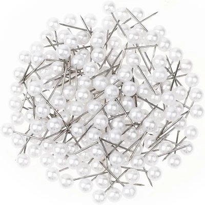 150 PIEZAS Perlas Push Pins Cabeza de Perla Mapa Pins con Estuche de Almacenamiento Tachuelas Decorativas r Foto 1 de 4