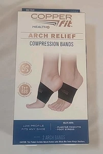 Copper Fit Copper Infused Arch Relief & Support Compression Bands One Size - Picture 1 of 5