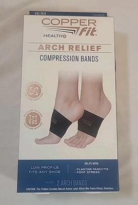 Copper Fit Copper Infused Arch Relief & Support Compression Bands One Size - Image 1 of 4