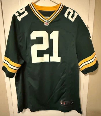 Camiseta de fútbol americano Nike de los Green Bay Packers para hombre grande en el campo 21 Charles Woodson Foto 1 de 4
