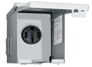 RV Power Outlet 50 Amp 125/250V NEMA 14-50R Receptacle Enclosed Weatherproof Box - Bild 1 von 5