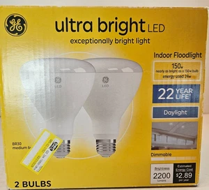 GE 2pk 24W Ultra Bright BR30 LED Indoor Floodlight Daylight - Picture 1 of 6