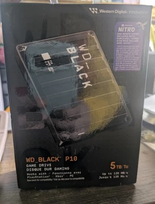 Unidad de juego portátil WD_BLACK 5 TB P10 para PS4 PS5 y XBOX Foto 1 de 2