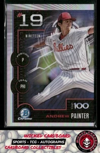 Andrew Painter 2025 Bowman Scouts Top 100 #BTP-19 Philadelphia Phillies - Imagen 1 de 2