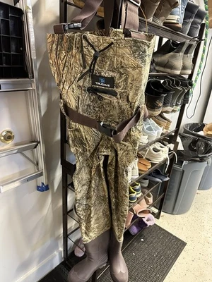 Vadeadores de pecho para niños con botas, camareros juveniles impermeables para talla 8/9 Foto 1 de 4