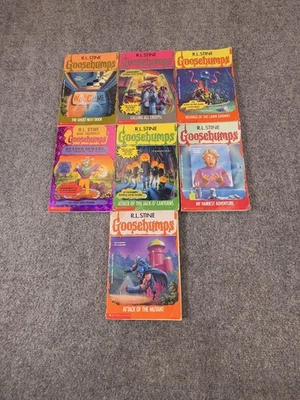 Goosebumps Book Lot R.L. Stine Vintage Horror Sci-Fi Kids Softcover Set 7 Apple Foto 1 de 4