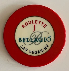 Bellagio Hotel Casino Las Vegas Red J Roulette Chip Nevada - Bild 1 von 2