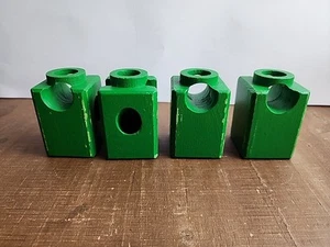 Lot of 4 Hape Quadrilla Marble Run Replacement Part Block Green Angled Drop Thru - Picture 1 of 11