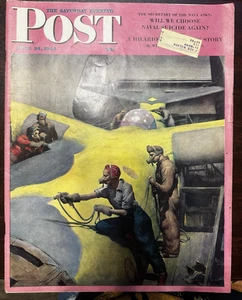 Vintage 1944 SATURDAY EVENING POST MAGAZINE -June 24 WWII - Picture 1 of 13