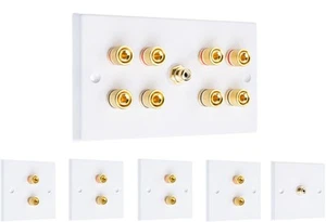 Complete 4.1 Surround Sound Speaker Wall Face Plate Kit - Picture 1 of 11