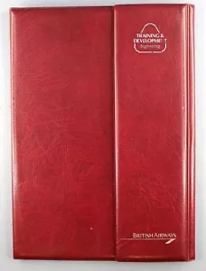 BRITISH AIRWAYS TRAINING & DEVELOPMENT ENGINEERING AIRLINE FOLDER CLIPBOARD BA - Picture 1 of 3