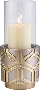 SK-4274-C2 Artistic Geometric Candleholder, 11", Rose Gold - Picture 1 of 3